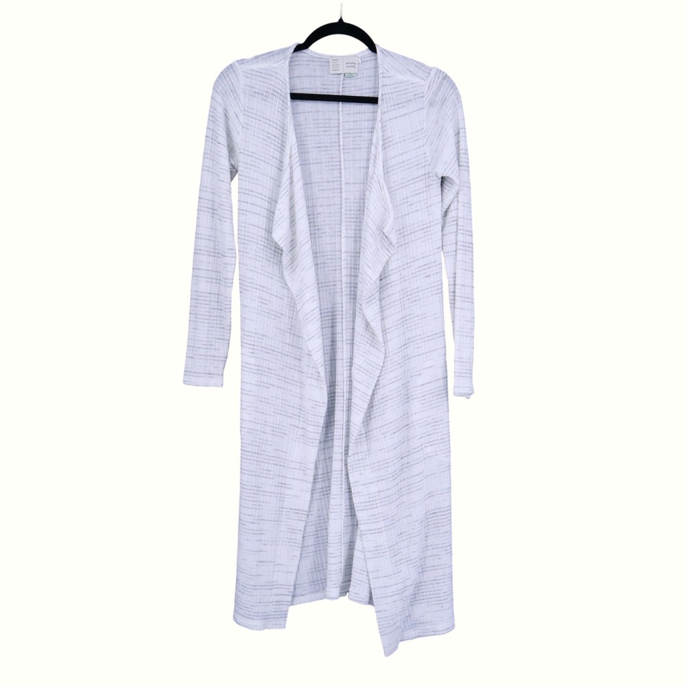 Saturday Sunday Knit Duster Cardigan‎ Womens XS White Boho Casual Layering Chic